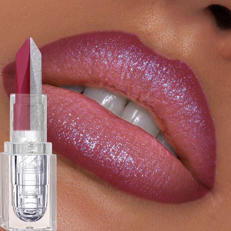 Lipstick Waterproof Long Lasting Moisturizing Matte Non-stick Cup Pearlescent Diamond Lip Tint Red Sexy Lips Makeup view 9