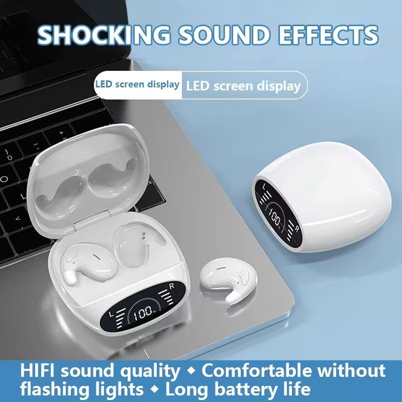 Sleep Invisible Earbuds Tiny Headphones Bluetooth 5.3 Noise Cancelling Wireless Sports Headsets Stereo Earphone With Mic