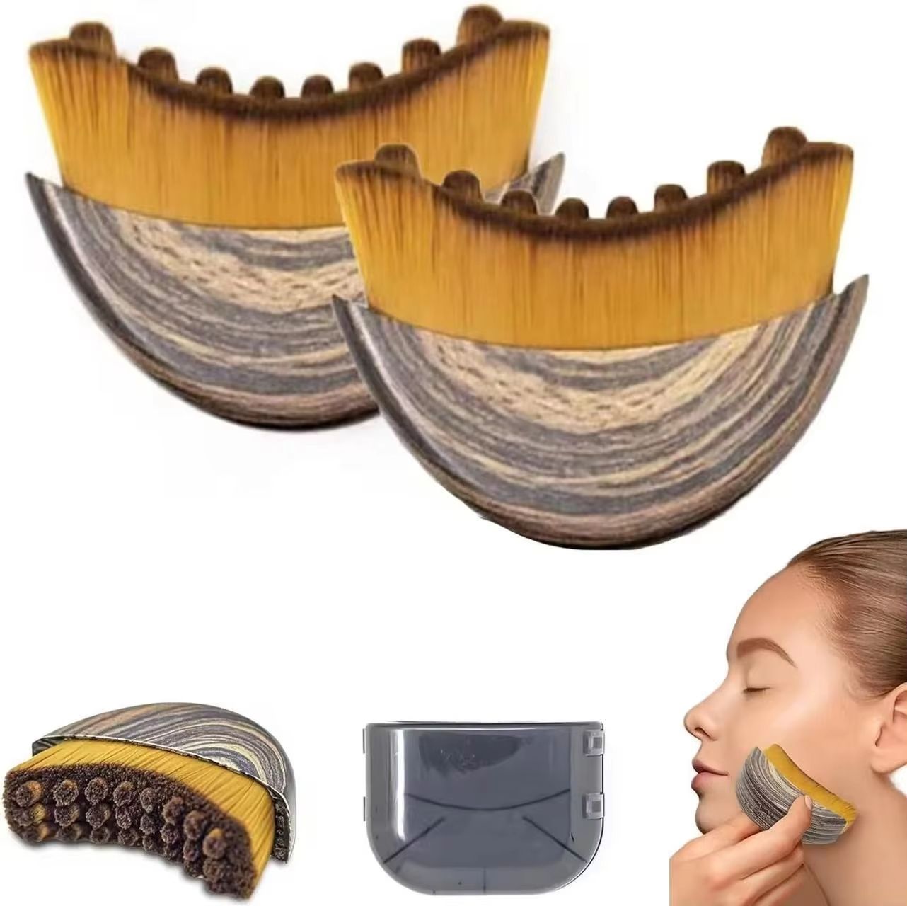 Portable Lymphatic Contour Face Brush Multi-function Brushing Face Brush Lymphatic Drainage Massager for Chin Sculpting Tool