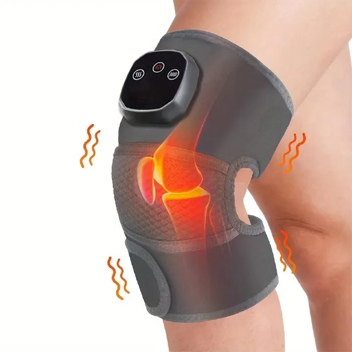 Adjustable Heat and Vibration Knee & Leg Massager - USB Rechargeable Ideal for Knees Shoulders Elbows - Versatile