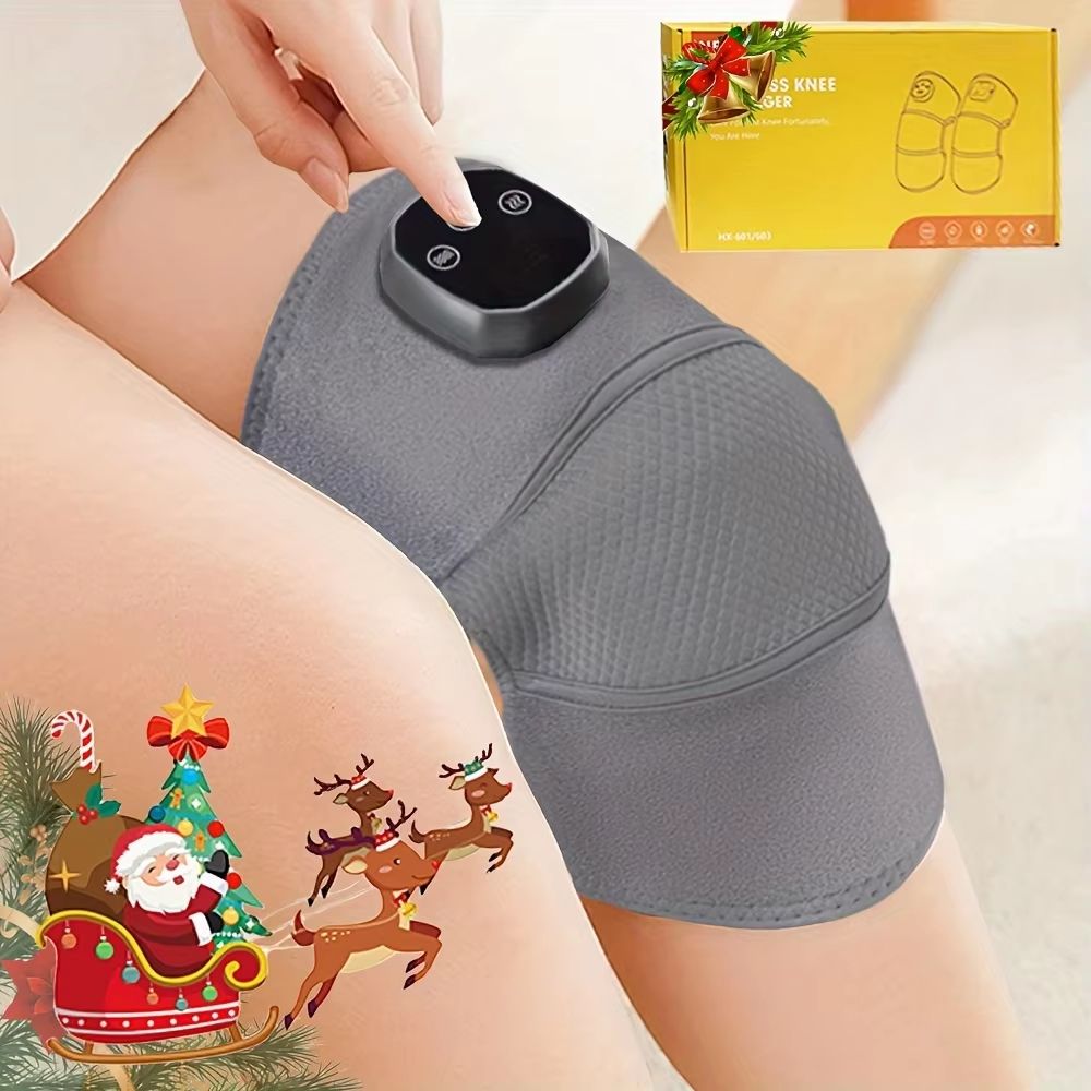 Adjustable Heat and Vibration Knee & Leg Massager - USB Rechargeable Ideal for Knees Shoulders Elbows - Versatile
