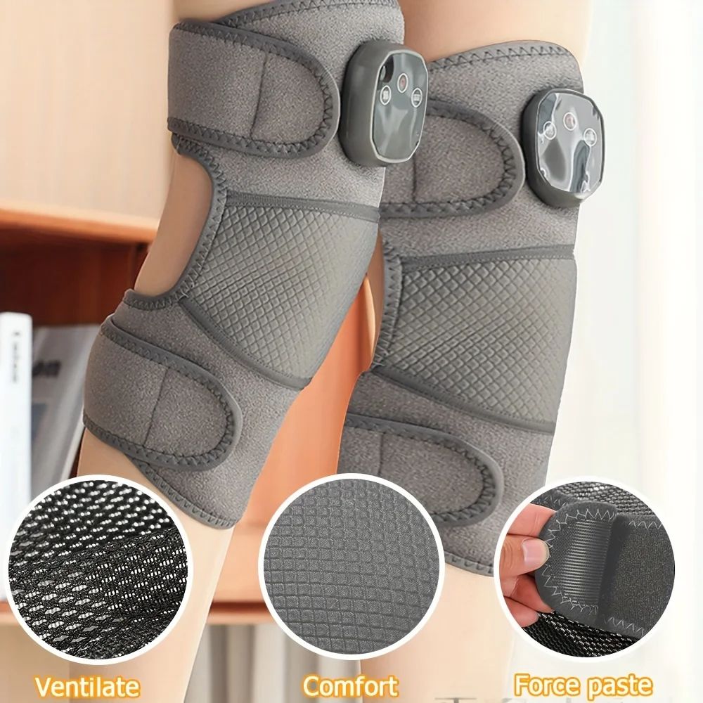 Adjustable Heat and Vibration Knee & Leg Massager - USB Rechargeable Ideal for Knees Shoulders Elbows - Versatile