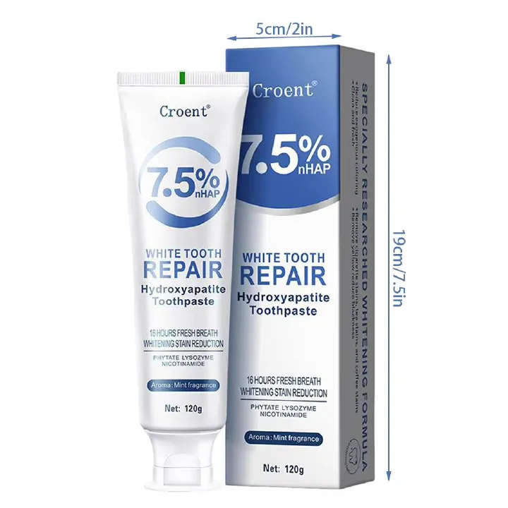 120g Whitening Toothpaste Hydroxyapatite Protect Gum Health Remove Plaque Stains Fresh Bad Breath Deep Clean Brightening Tooth