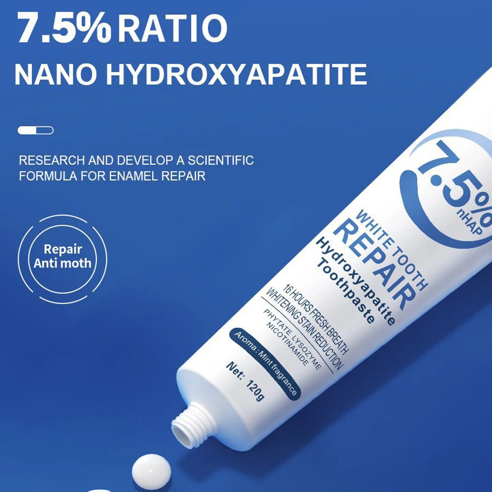 Fluoride-free Hydroxyapatite Toothpaste Sensitive Teeth Whitening Toothpaste Breath Refreshing Whitening for Men Women