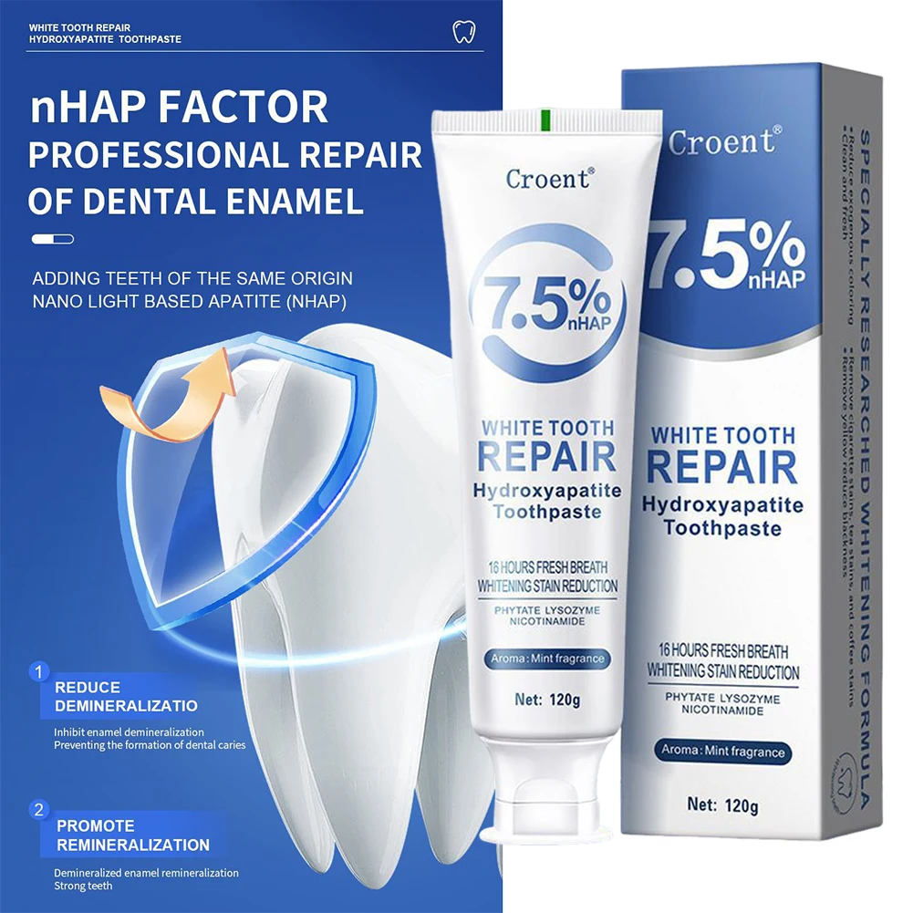 Fluoride-free Hydroxyapatite Toothpaste Sensitive Teeth Whitening Toothpaste Breath Refreshing Whitening for Men Women