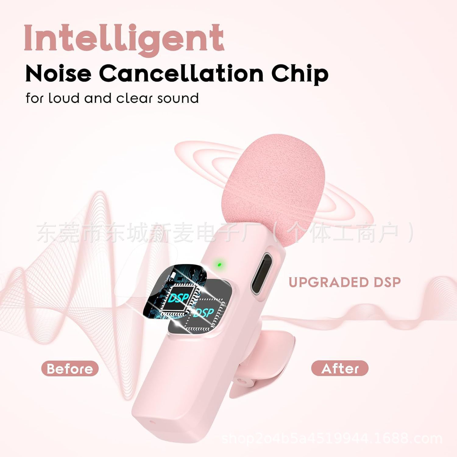 New Wireless Lavalier Microphone Portable Audio Video Recording Mini Microphone for iPhone Android PC Camera Live Gaming Phone