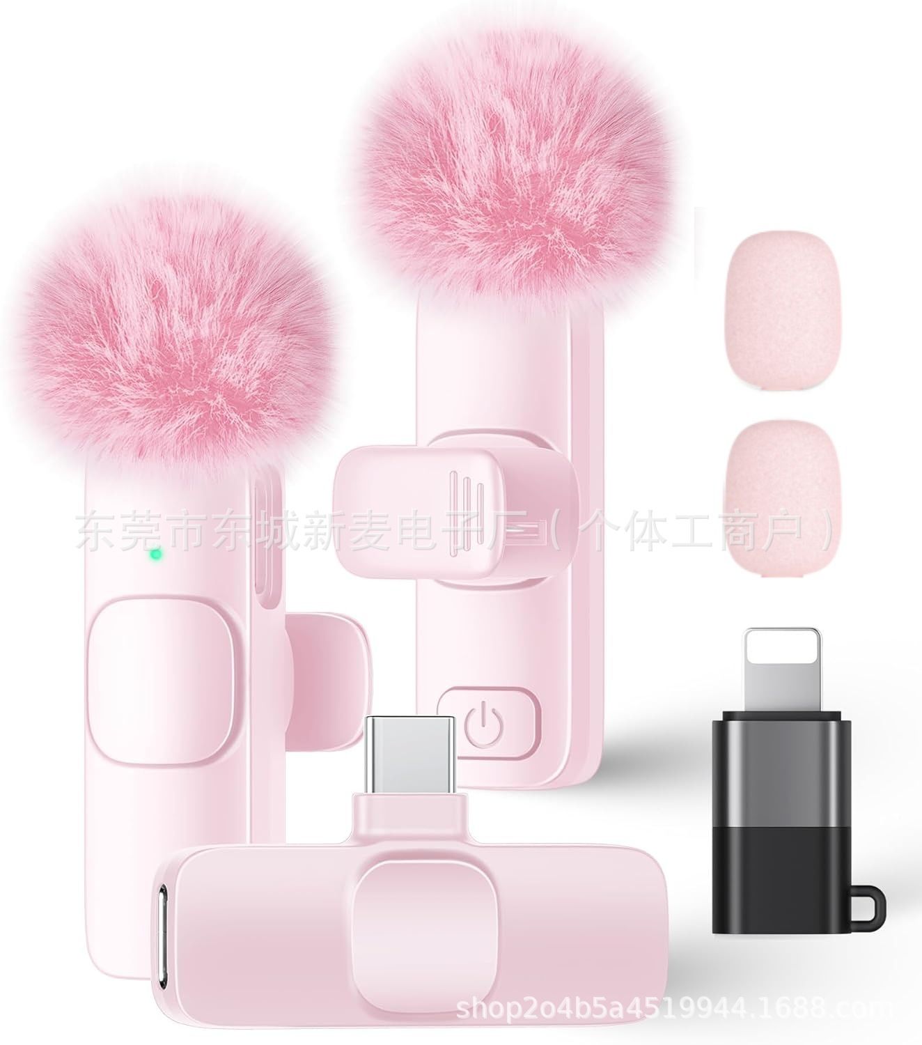 New Wireless Lavalier Microphone Portable Audio Video Recording Mini Microphone for iPhone Android PC Camera Live Gaming Phone