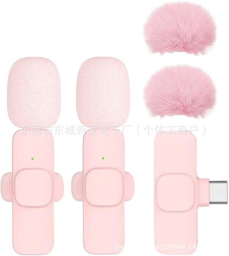 New Wireless Lavalier Microphone Portable Audio Video Recording Mini Microphone for iPhone Android PC Camera Live Gaming Phone