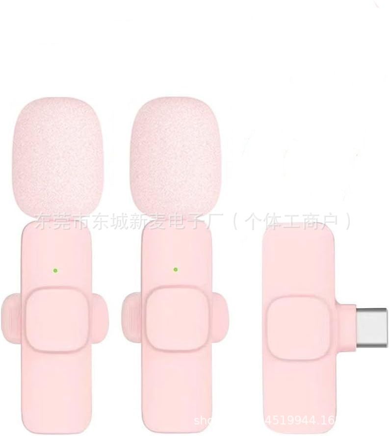 New Wireless Lavalier Microphone Portable Audio Video Recording Mini Microphone for iPhone Android PC Camera Live Gaming Phone