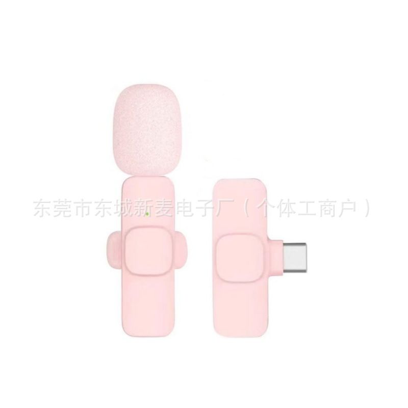 New Wireless Lavalier Microphone Portable Audio Video Recording Mini Microphone for iPhone Android PC Camera Live Gaming Phone