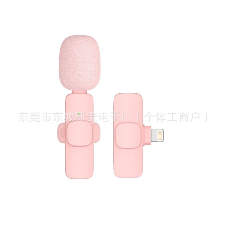 New Wireless Lavalier Microphone Portable Audio Video Recording Mini Microphone for iPhone Android PC Camera Live Gaming Phone