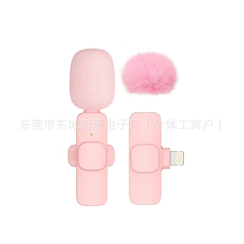 New Wireless Lavalier Microphone Portable Audio Video Recording Mini Microphone for iPhone Android PC Camera Live Gaming Phone