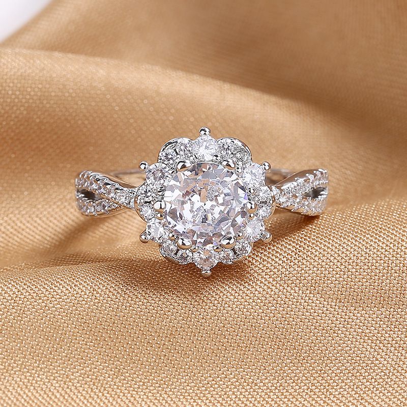 Rings For Women Wedding Ring Classic Diamond Ring Jewelry Ladies Classical Wedding Engagement Ring Gift 925 Sterling Silver Ring AAA Zircon