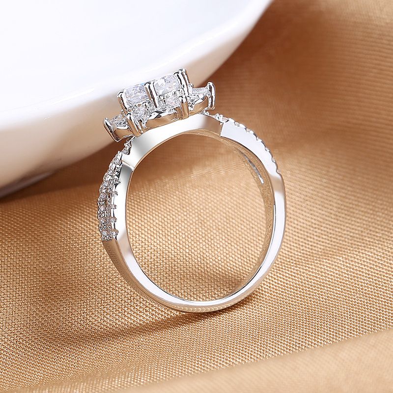 Rings For Women Wedding Ring Classic Diamond Ring Jewelry Ladies Classical Wedding Engagement Ring Gift 925 Sterling Silver Ring AAA Zircon