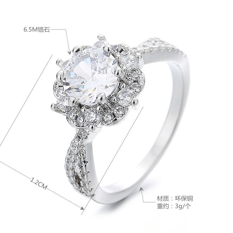 Rings For Women Wedding Ring Classic Diamond Ring Jewelry Ladies Classical Wedding Engagement Ring Gift 925 Sterling Silver Ring AAA Zircon