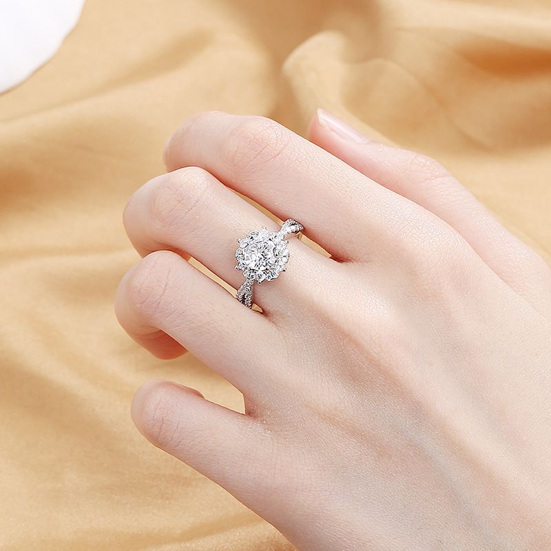 Rings For Women Wedding Ring Classic Diamond Ring Jewelry Ladies Classical Wedding Engagement Ring Gift 925 Sterling Silver Ring AAA Zircon