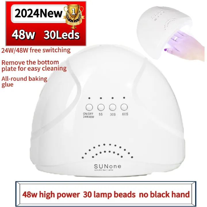 SunOne UV Nail Lamp 48W high power 30 lamp beads no black hand Original Dryer For Manicurist Curing Nail Polish Professional Nail lamp baking nail polish professional machine