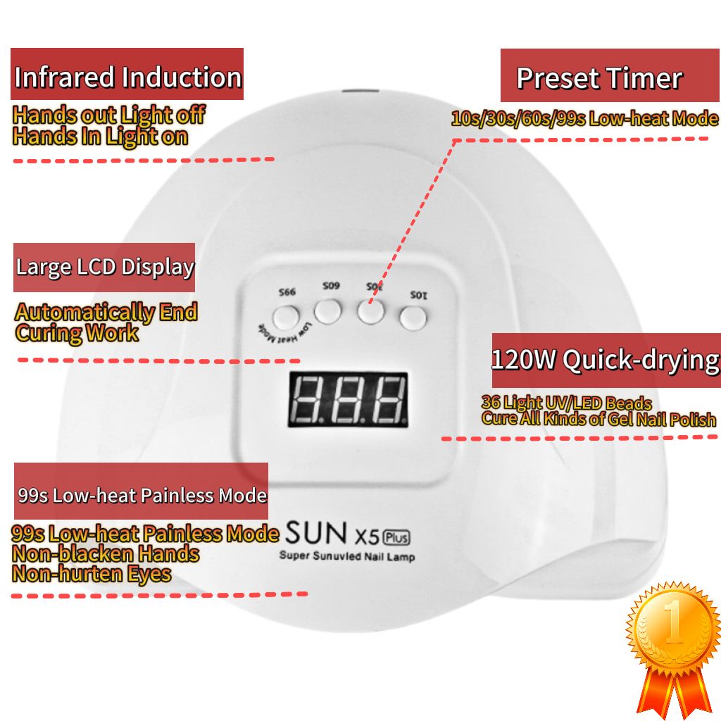 120W 36LEDS UV Nail Drying Lamp for Curing Gel no black hand
Drying Gel Nail Polish Dryer 36LEDS Home Use Ice Lamp With Auto Sensor For Manicure Salon With Timer Auto Sensor Manicure Pedicure Tools