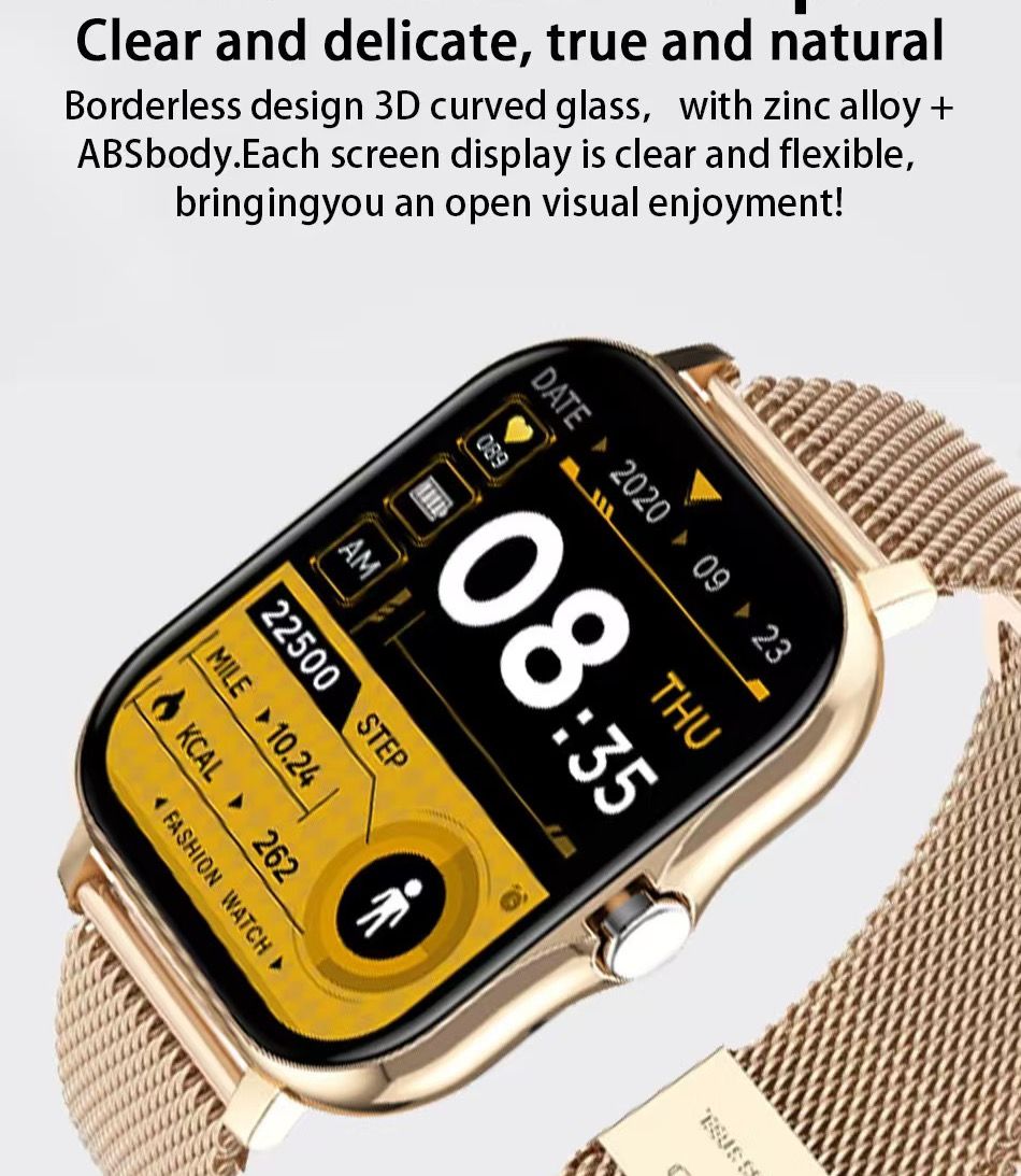 New Steel Smart Watch For Men
Women Outdoor Sports Waterproof FitnessTracker Heart Rate Blood Monitor BluetoothSmart Watch For IOS Android