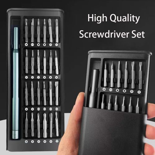 Tools 24 in 1 Screwdriver Set Magnetic Bit Phillips Hexagonal Precision DIY Removable Mini Tool Kit for Smart Home PC Phone or Computer Repair Black Magnetic Mini Repair Tool Kit