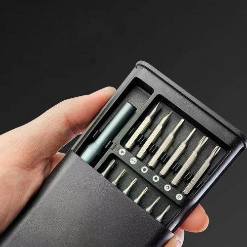 Tools 24 in 1 Screwdriver Set Magnetic Bit Phillips Hexagonal Precision DIY Removable Mini Tool Kit for Smart Home PC Phone or Computer Repair Black Magnetic Mini Repair Tool Kit