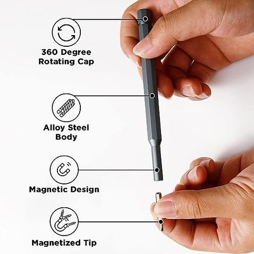 Tools 24 in 1 Screwdriver Set Magnetic Bit Phillips Hexagonal Precision DIY Removable Mini Tool Kit for Smart Home PC Phone or Computer Repair Black Magnetic Mini Repair Tool Kit