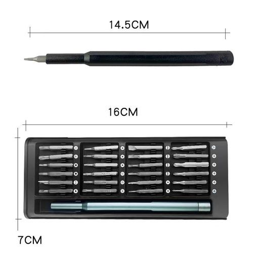 Tools 24 in 1 Screwdriver Set Magnetic Bit Phillips Hexagonal Precision DIY Removable Mini Tool Kit for Smart Home PC Phone or Computer Repair Black Magnetic Mini Repair Tool Kit
