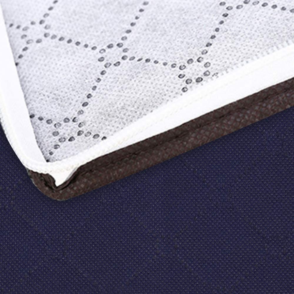 Navy Single or 2 Piece Set Quilt Foldable Portable Large Storage Bag Non-Woven Oversized Organizer Moisture Proof Luggage Duvet Cloth Storage Bag Suitcase Bag Box