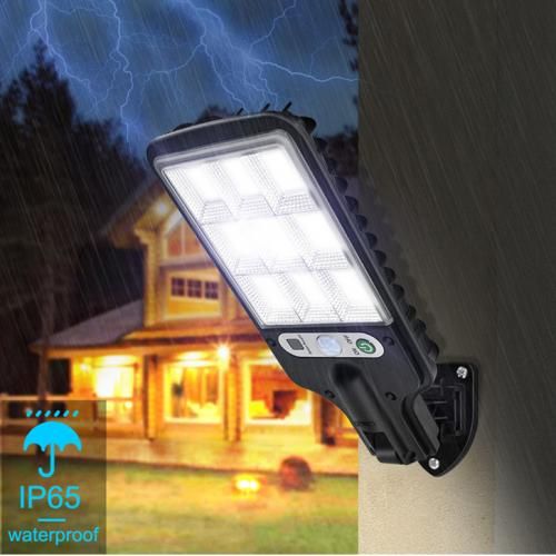New Solar Light PIR Motion Sensor Garden Outdoor LED Lighting Waterproof Smart Remote Control Light Solar Street Lamp - 3 Lighting Modes