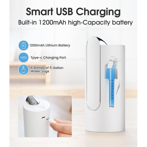 Long range collapsible Multi-bucket type applicable Automatic water dispenser pump Portable USB charging wireless water dispenser Rechargeable wireless water pump