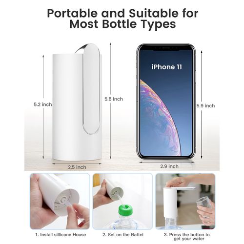 Long range collapsible Multi-bucket type applicable Automatic water dispenser pump Portable USB charging wireless water dispenser Rechargeable wireless water pump