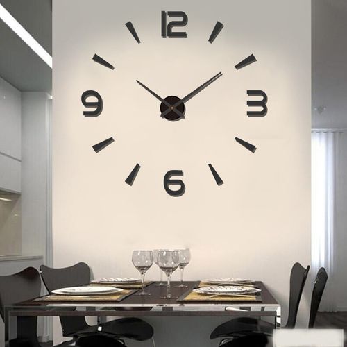 No Punch Living Room Wall Clock DIY 3D Personalized Acrylic Clock Simple Living Room Bedroom Decorative Clock Home Decor Mirror Art Design Creative DIY Wall Clock 3D Stickers Office Decorative Clock