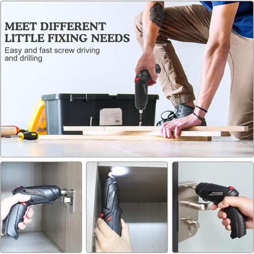 High range Multi-function electric hammer rechargeable electric screwdriver hand impact drill electric drill household small pistol drill lithium tools+ 47 accessories