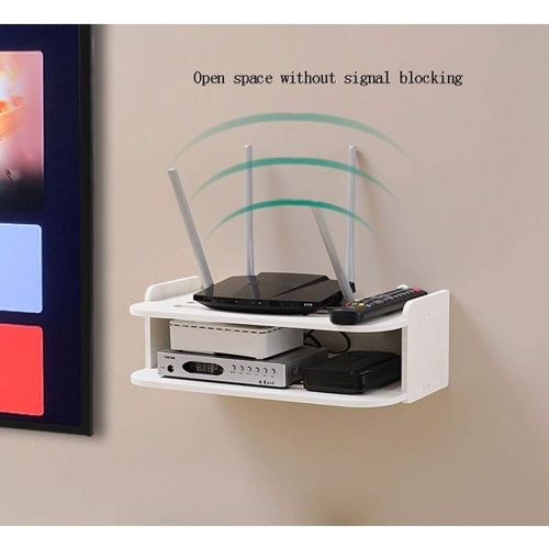 TV set-top box placing rack wireless router organizer wall mounted WiFi shelf put cat set-top box wall mounted hole free cover shelf wall mounted shelf - DVD/Decoder/Player-35CM/40CM/45CM