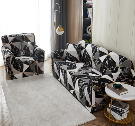 Printed pattern Stretch sofa cover Soft with elastic for children Furniture protection sofa cover Single Double Triple 1 seater/2 seater/3 seater Polyester spandex fabric With free pillowcase.
