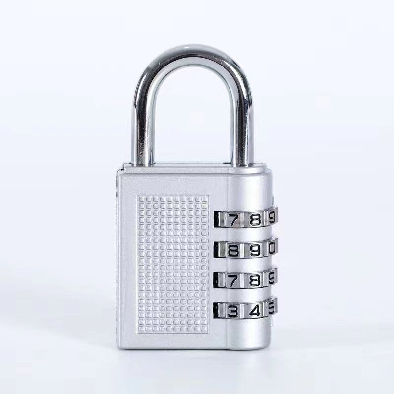 Large 10-digit Keypad & Large 4-digit Knob Combination Outdoor Waterproof Padlock For School,Luggage,Locker,Fence,Toolbox,Door Mini Combination Anti-theft Padlock Hasp (Black & Silver)