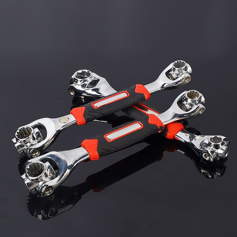 8-in-1 and 52-in-1 multifunctional wrenches with strong magnetism Plummer Wrench Rotatable Tool Socket Set 360-degree Hexagonal Universal Wrench Bolt Socket Rotating Hand Tools