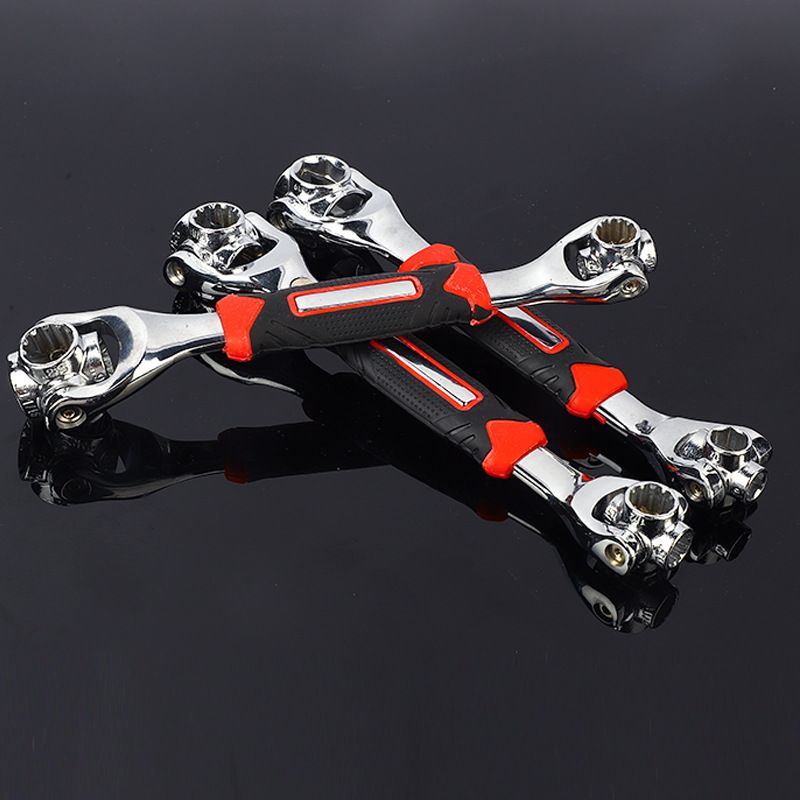 8-in-1 and 52-in-1 multifunctional wrenches with strong magnetism Plummer Wrench Rotatable Tool Socket Set 360-degree Hexagonal Universal Wrench Bolt Socket Rotating Hand Tools