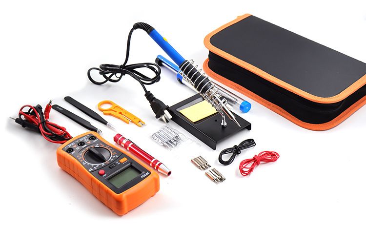 26-in-1 Soldering Iron Smart Digital Multimeter Repair Kit 60W/220V Adjustable Temperature 200-450°C Hand Tools Soldering Tools Internal Heat Soldering Pen DIY Soldering Kit