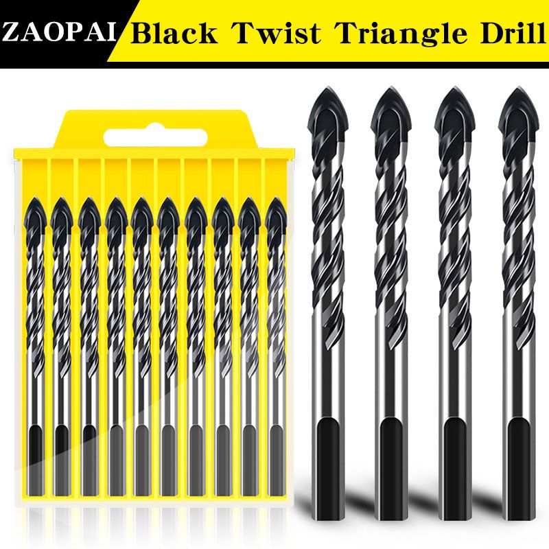 Professional 5 Drill Bits Set (Woodworking Twist Drill Bits 5Pcs, Black Twist Triangle Drill Bits 5Pcs, Orange Buster Drill Bits 5Pcs, Offset Drill Bits 5Pcs, Cross Twist Triangle Drill Bits 5Pcs)