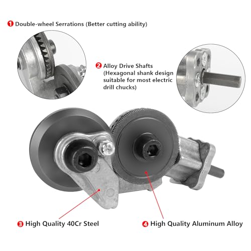 Electric drill to sheet metal cutter Shears with handle Electric drill to tin snips for quick cutting Universal Suitable for cutting tin, sheet metal, copper, aluminium Electric drill accessories