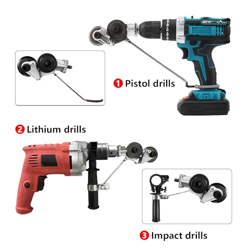 Electric drill to sheet metal cutter Shears with handle Electric drill to tin snips for quick cutting Universal Suitable for cutting tin, sheet metal, copper, aluminium Electric drill accessories