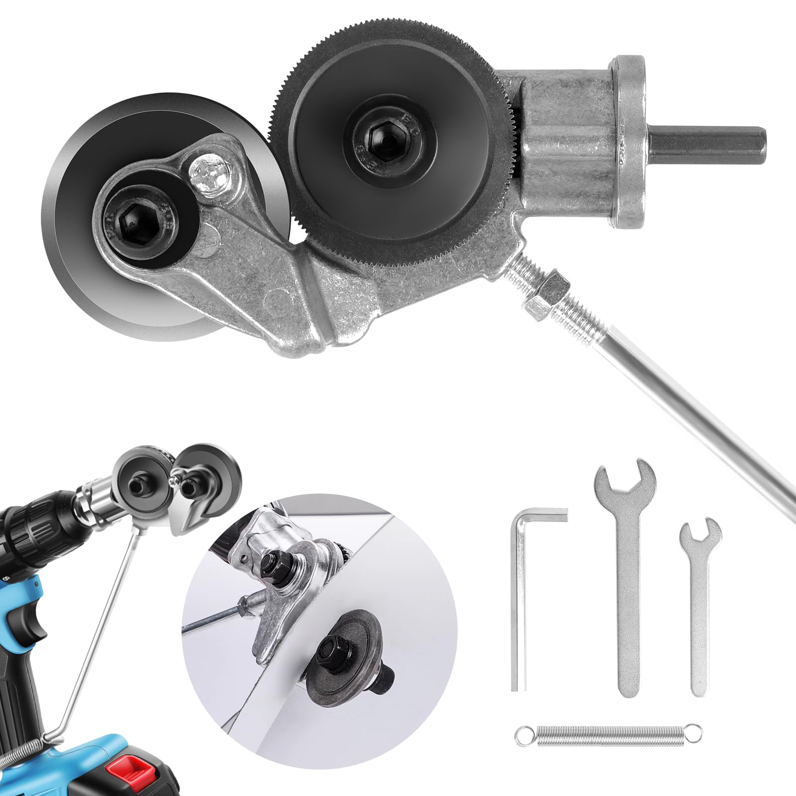 Electric drill to sheet metal cutter Shears with handle Electric drill to tin snips for quick cutting Universal Suitable for cutting tin, sheet metal, copper, aluminium Electric drill accessories