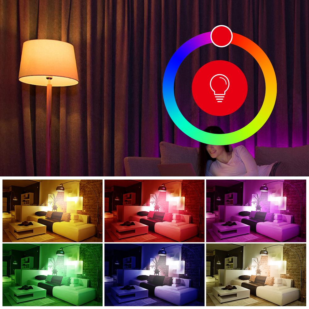 2 Sizes 9W/15W-16 million colours LED RGB bulb B22 Indoor Lighting WiFi Wi-Fi and Bluetooth bulb Multi-colour adjustable Smartlife app control, compatible with TUYA APP (smartlife), Alexa, Google Home