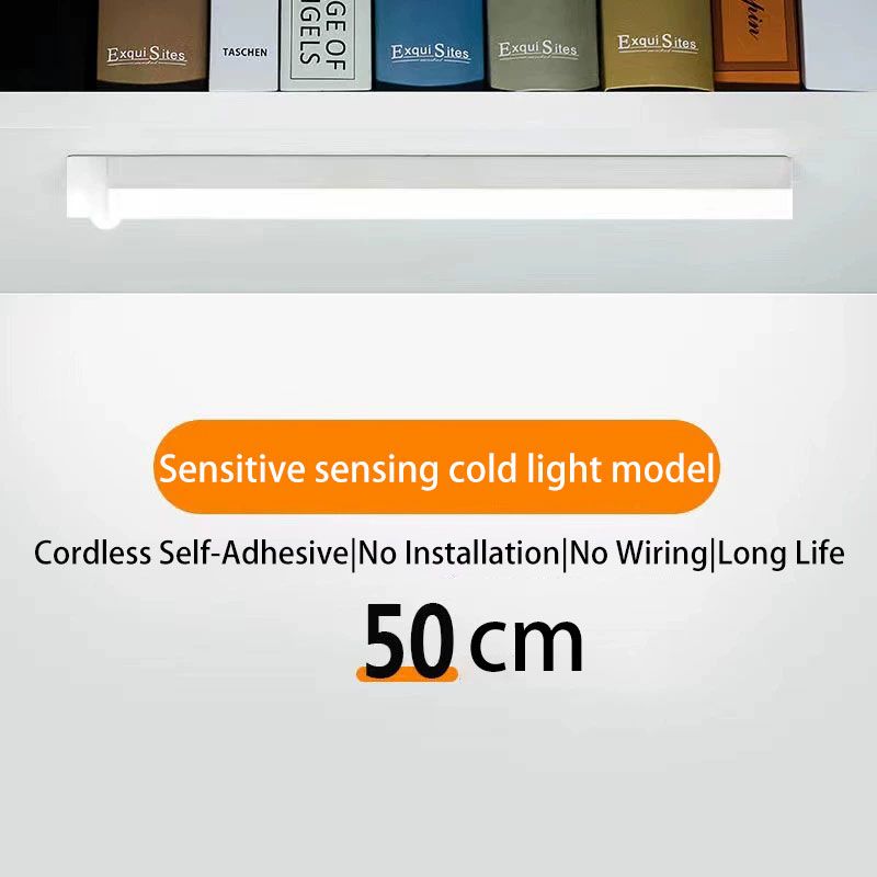 50cm Motion Sensor LED Night Light USB Rechargeable, 4 Modes (On/Darkness Sensor/All Day Sensor/Off), Cool and Warm Colours, Magnetic Wall Light , Suitable for Kitchen, Stairs, Bedroom, Hallway
