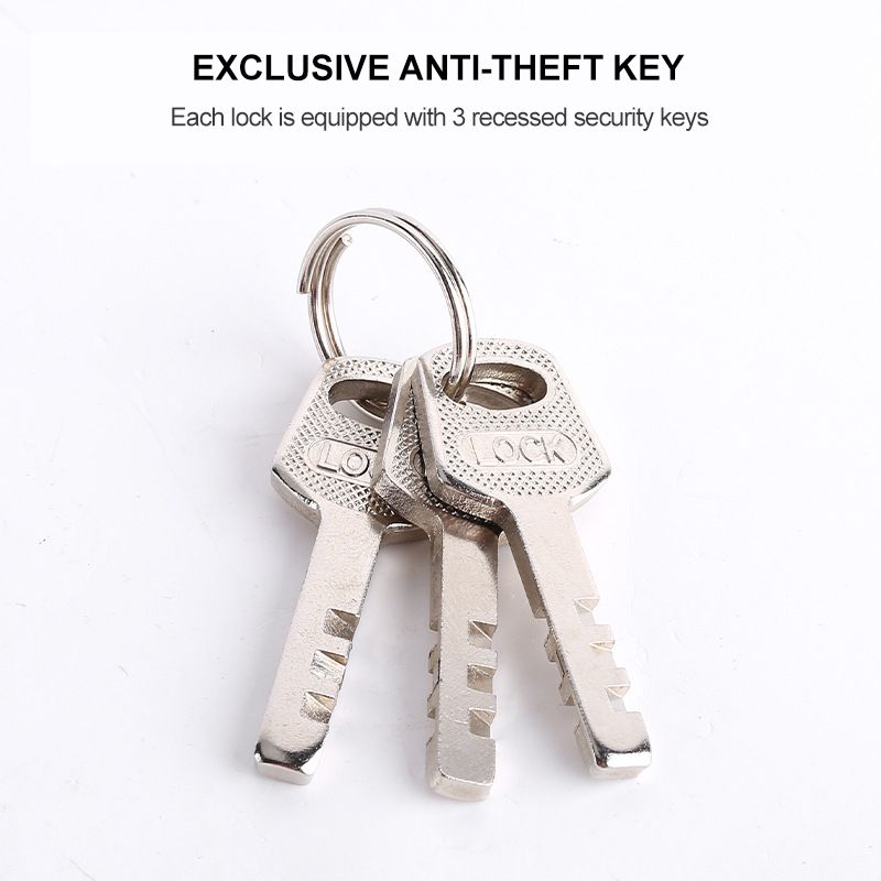 Heavy duty motorcycle chain lock 3ft Anti-theft chain lock Solid and thick anti hydraulic shear Durable and wear-resistant Battery electric car bike lock Padlock Thick chain Alloy lock cylinder,3 keys