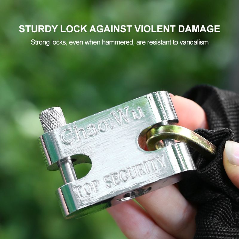 Heavy duty motorcycle chain lock 3ft Anti-theft chain lock Solid and thick anti hydraulic shear Durable and wear-resistant Battery electric car bike lock Padlock Thick chain Alloy lock cylinder,3 keys