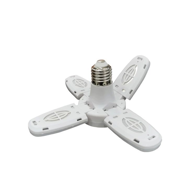 B22 Bayonet 4+1 LED Light 28W, 6500-7000K Daylight White 2000Lm Deformable Workshop Light with 4 Adjustable Panels 90° Folding, LED Ceiling Light for Garages, Basements, Warehouses, Lofts, Gyms