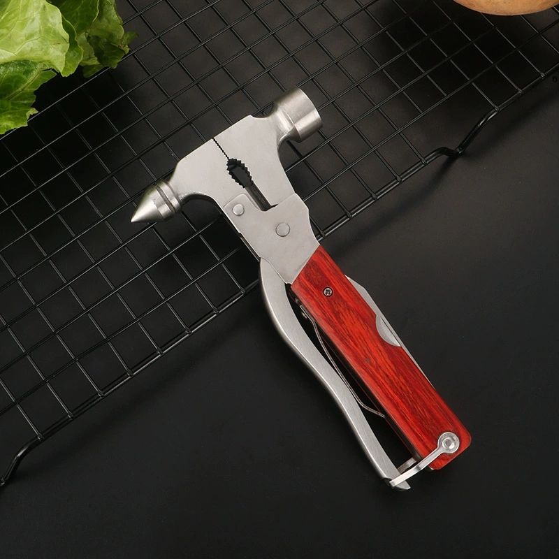 Multi-tool 16 in 1 Three types of hammers Tapered hammer Axe hammer Ram's crook hammer Car safety hammer Window breakers Emergency escape Folding survival kit Camping multi-tool accessories