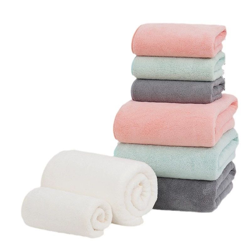 4 colors 3pcs towel face towel bath towel 2pcs high quality cotton towel 35x70cm+1pc 70x140cm bath towel luxury towel thick high absorbency soft bath towel face towel bath towel adult
